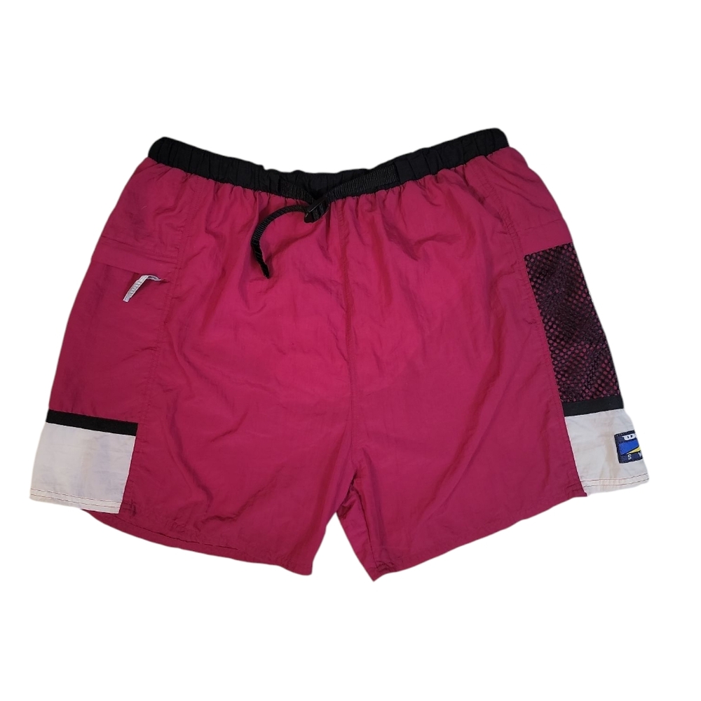 Vintage‎ Wilson Advantage Swim Mens Burgandy Swim Trunks Size XL